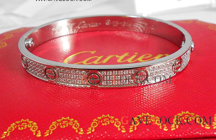 AAA Cartier Love Bracelet - Best Replica - Sliver Diamond Jewelry